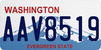 WA license plate AAV8519