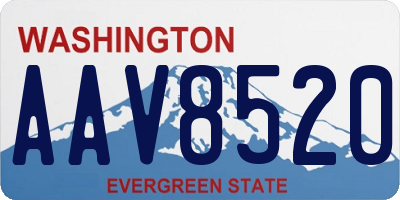 WA license plate AAV8520