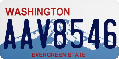 WA license plate AAV8546