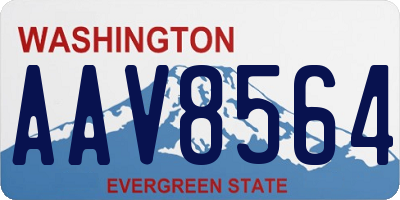 WA license plate AAV8564