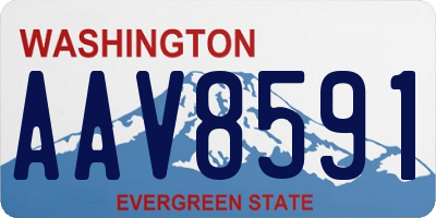 WA license plate AAV8591