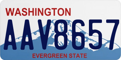 WA license plate AAV8657