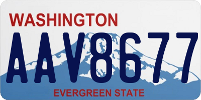WA license plate AAV8677