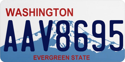 WA license plate AAV8695