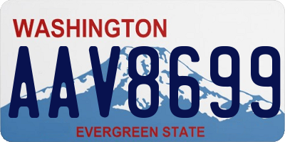 WA license plate AAV8699