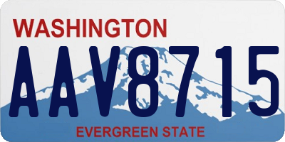 WA license plate AAV8715
