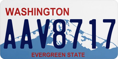 WA license plate AAV8717