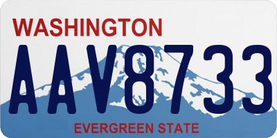 WA license plate AAV8733