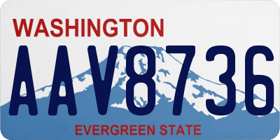 WA license plate AAV8736