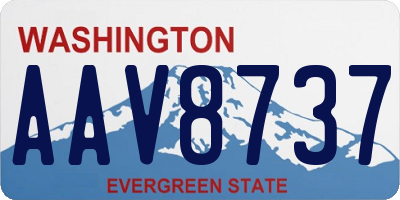 WA license plate AAV8737