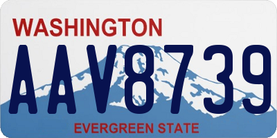 WA license plate AAV8739