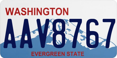 WA license plate AAV8767