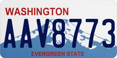 WA license plate AAV8773