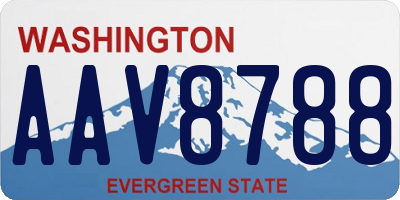 WA license plate AAV8788