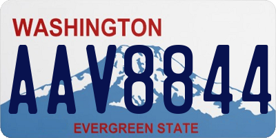WA license plate AAV8844