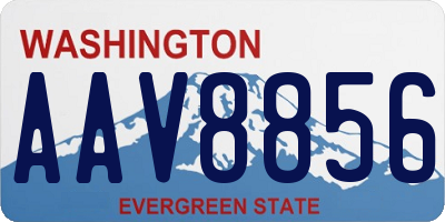 WA license plate AAV8856