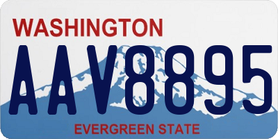 WA license plate AAV8895