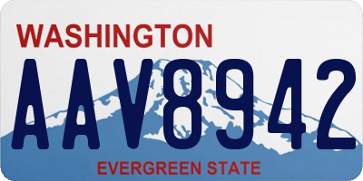 WA license plate AAV8942