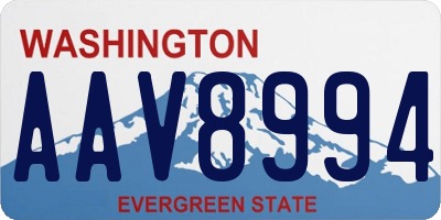 WA license plate AAV8994