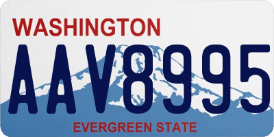 WA license plate AAV8995