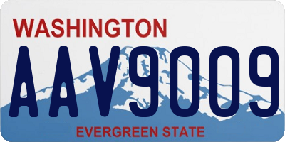WA license plate AAV9009