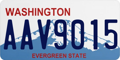 WA license plate AAV9015