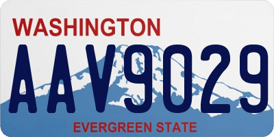WA license plate AAV9029