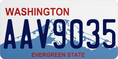 WA license plate AAV9035