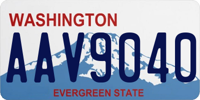 WA license plate AAV9040