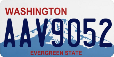 WA license plate AAV9052