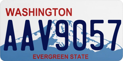 WA license plate AAV9057