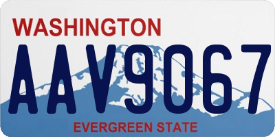 WA license plate AAV9067