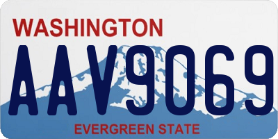 WA license plate AAV9069