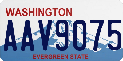 WA license plate AAV9075