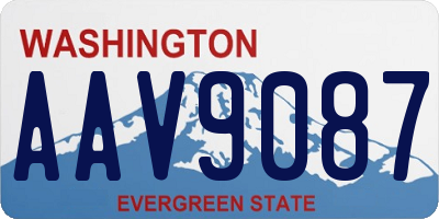 WA license plate AAV9087