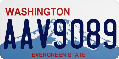 WA license plate AAV9089