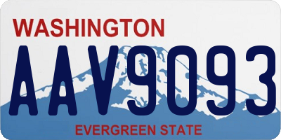 WA license plate AAV9093