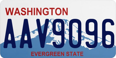 WA license plate AAV9096