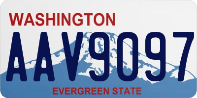 WA license plate AAV9097