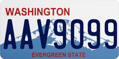 WA license plate AAV9099