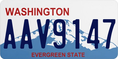 WA license plate AAV9147