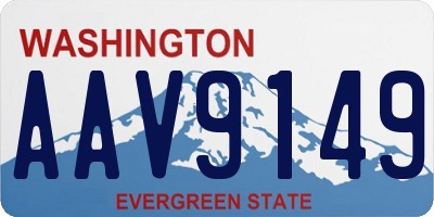 WA license plate AAV9149