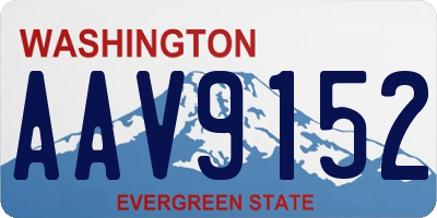 WA license plate AAV9152