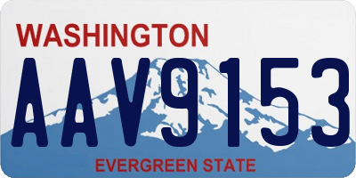 WA license plate AAV9153