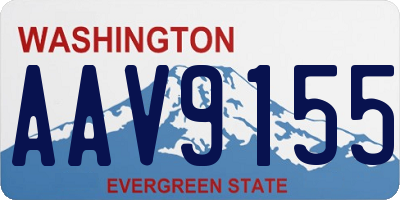 WA license plate AAV9155