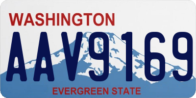 WA license plate AAV9169