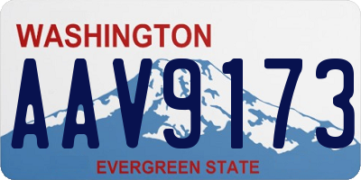 WA license plate AAV9173