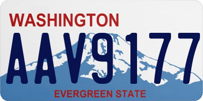 WA license plate AAV9177
