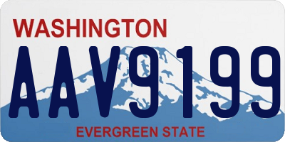 WA license plate AAV9199