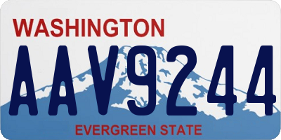 WA license plate AAV9244